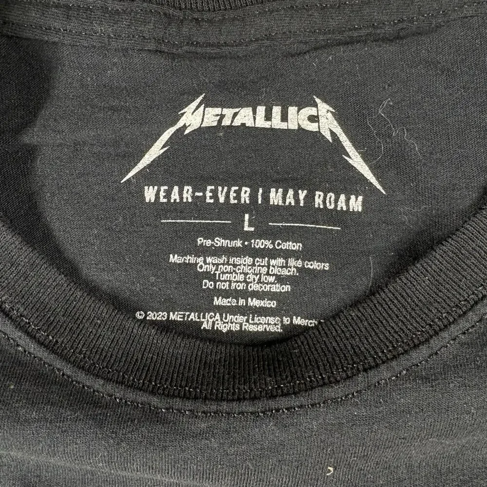 Metallica Full‎ Speed Or Nothing Devil Motorcycle Graphic T Shirt Black Size L